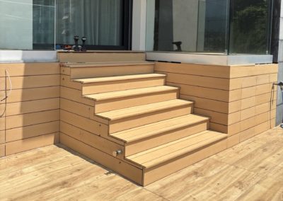 Terrazza in WPC Greenwood con vari rivestimenti